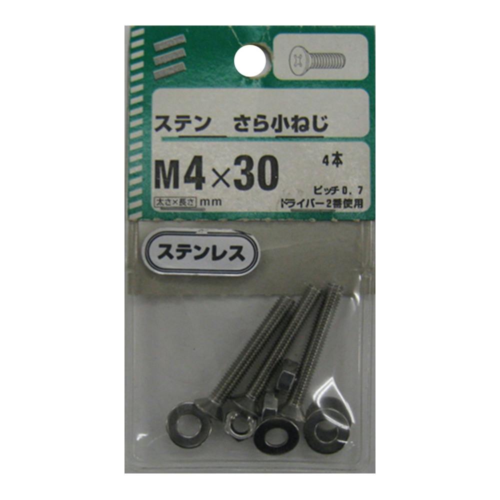 (NB) ステン皿小ネジ 4×30