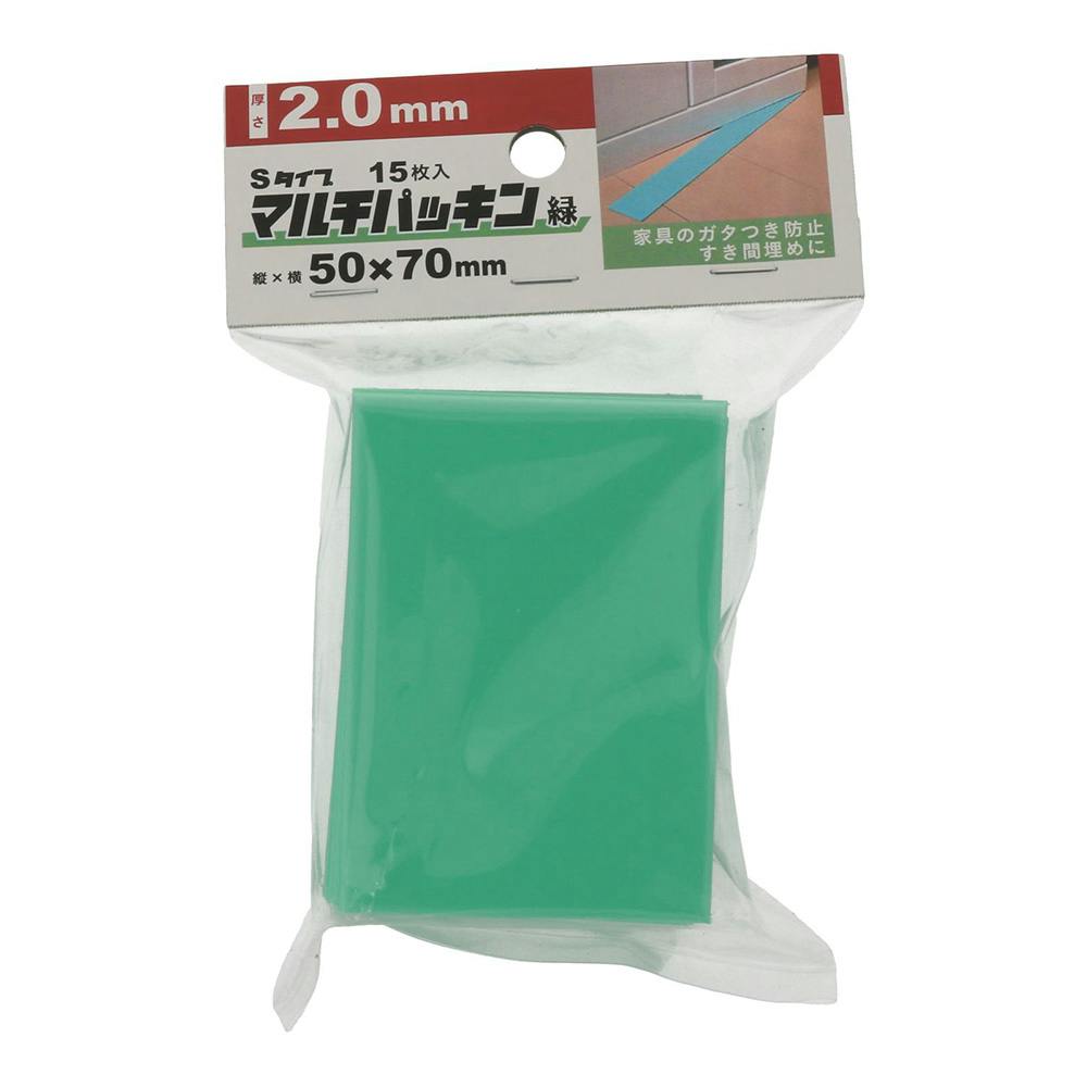 マルチパッキンSタイプ 緑 2.0×50×70mm 補修金物 マルチパッキンSタイプ 緑 2.0×50×70mm 補修金物