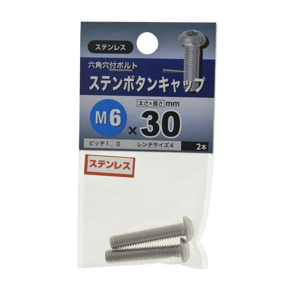 ステンボタンキャップ ステンレス M6×30mm