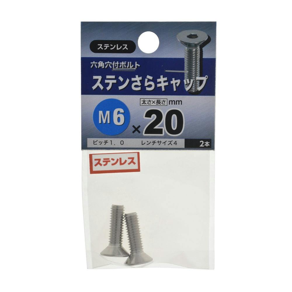 ステンさらキャップ ステンレス M6×20mm | ねじ・くぎ・針金