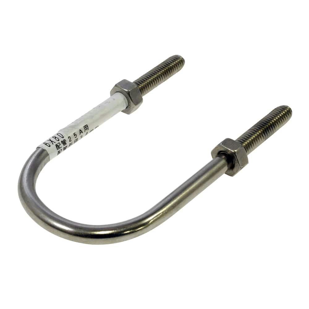 ステン 足長Uボルト 25A用 6×80 | ねじ・くぎ・針金・建築金物 通販