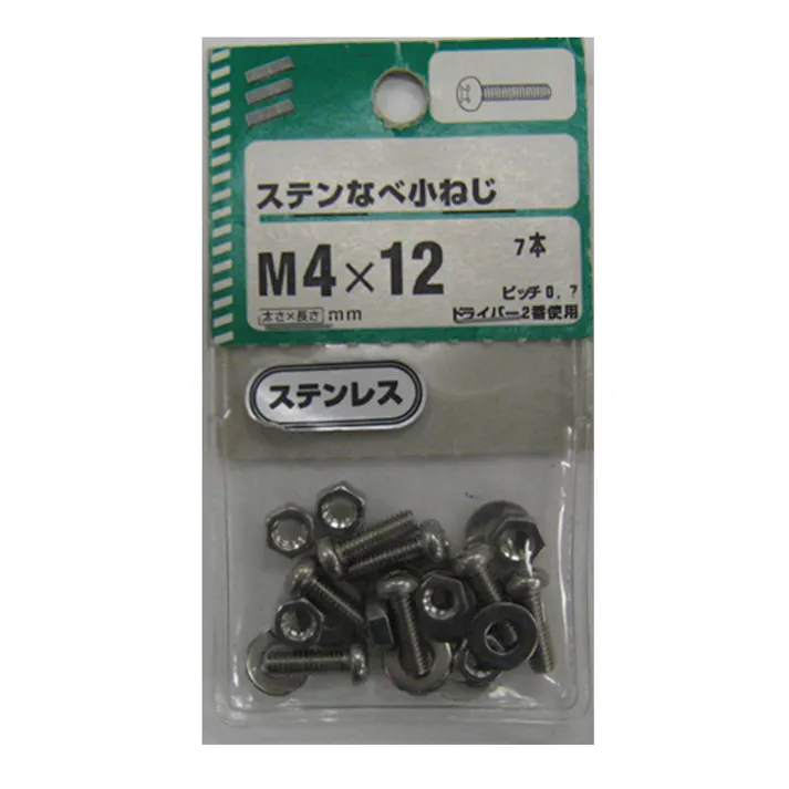 (NB)ステンなべ小ネジ 4×12