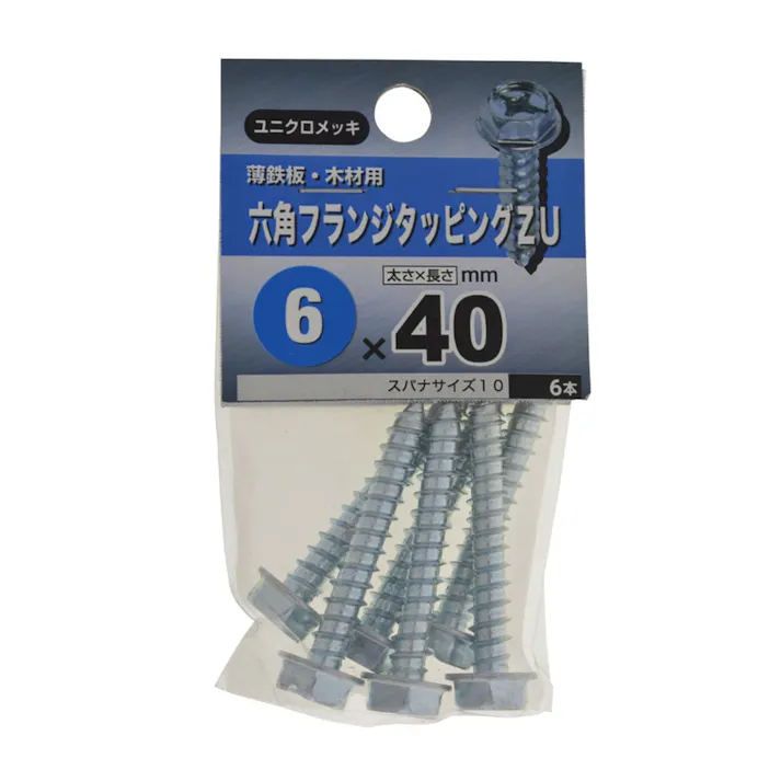 六角フランジタッピング 6×40