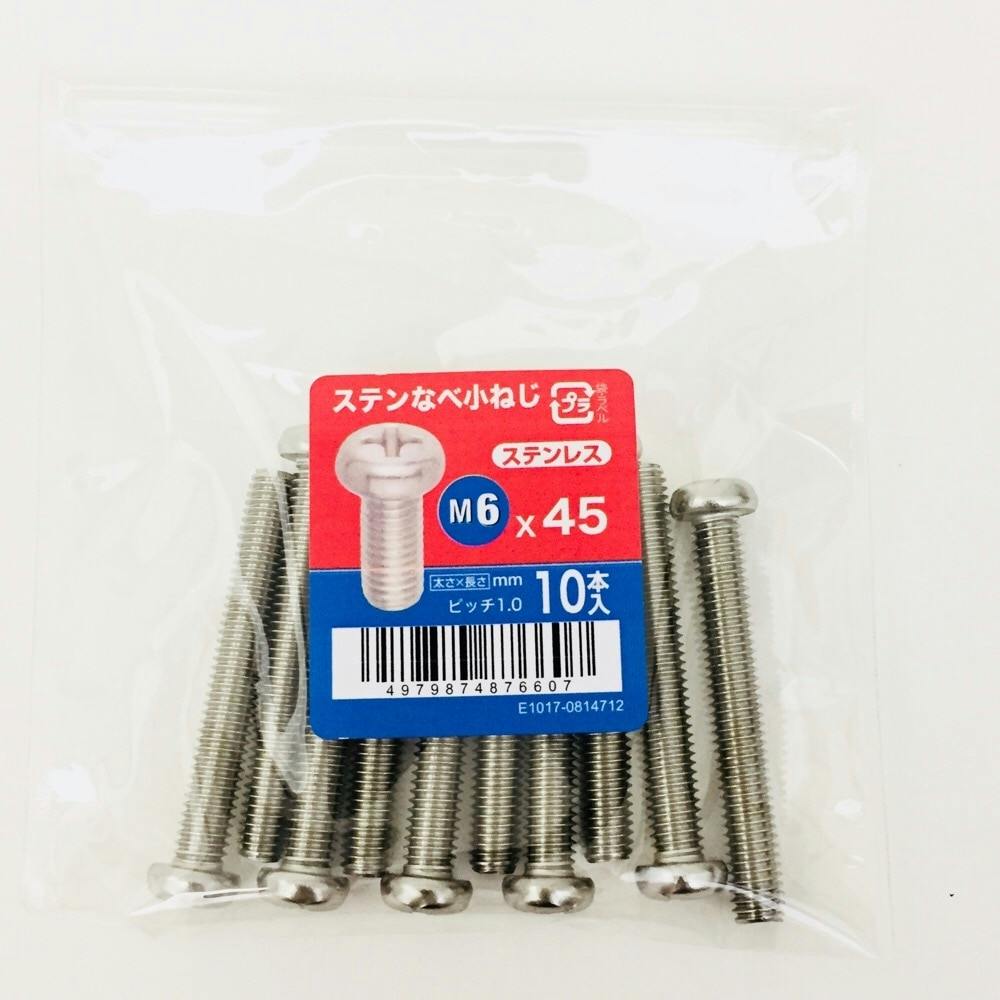 ステンなべ小ねじ 10入り 6×45