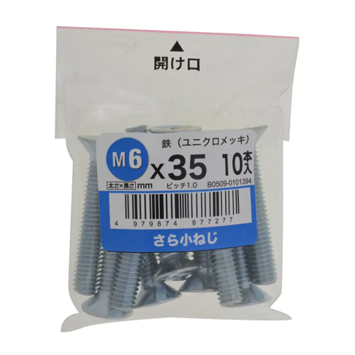 さら小ねじ 10入り 6×35
