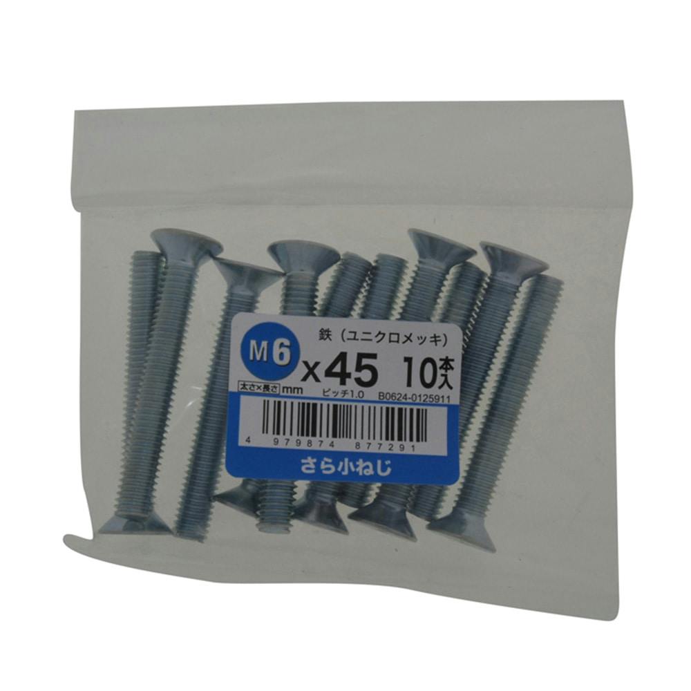 さら小ねじ 10入り 6×45