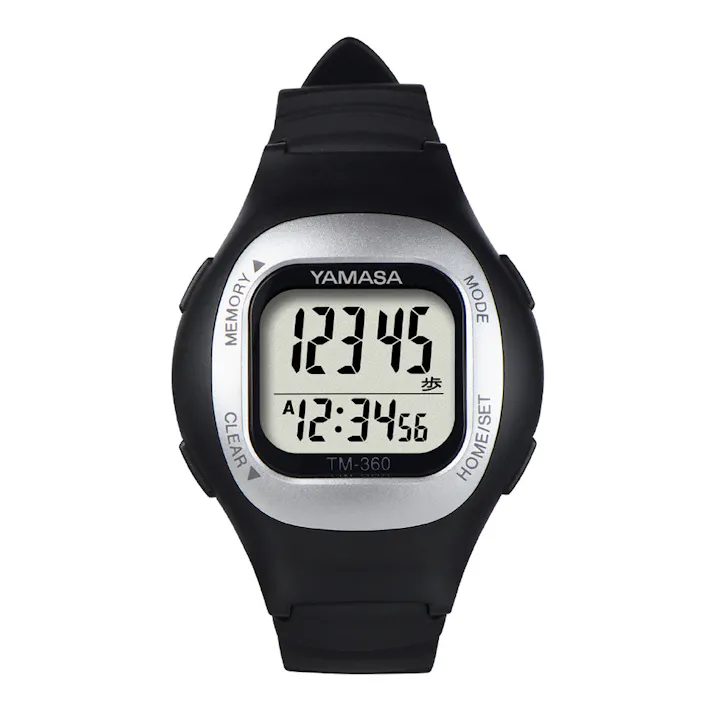 山佐時計計器 ウォッチタイプ万歩計 ブラック TM-360B