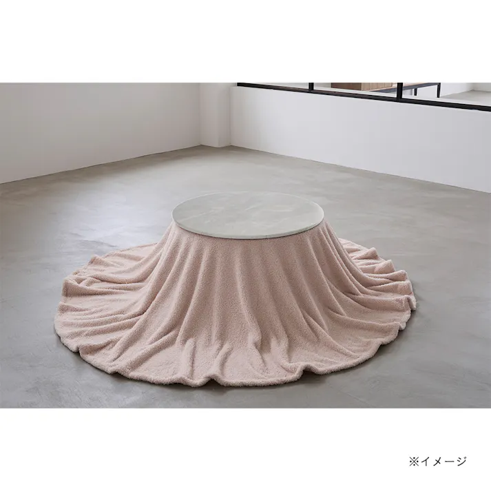 丸形こたつ シロナ 幅67cm 奥行67cm 高さ38cm ホワイトマーブル R67G(WMA)【別送品】