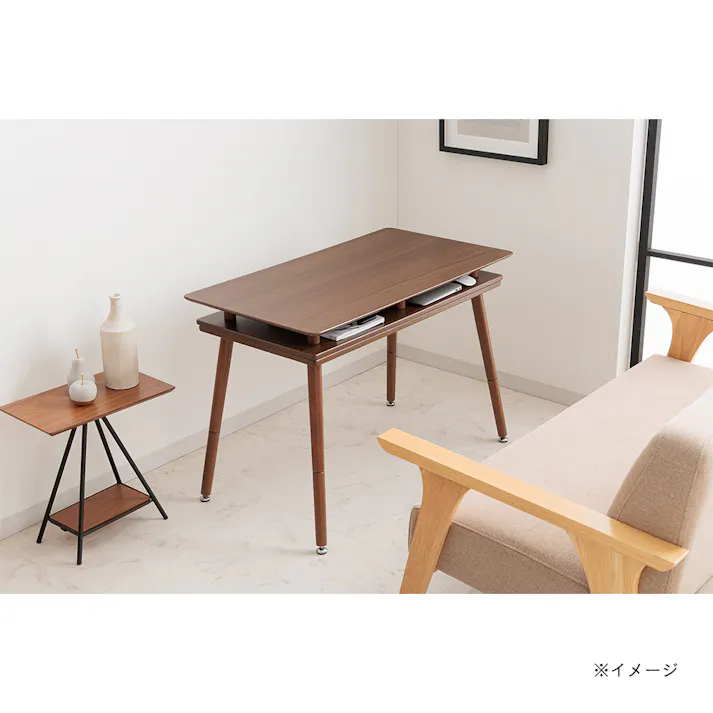 収納こたつ スペース 幅90cm 奥行50cm 高さ43/63cm ブラウン 90G(BR)【別送品】