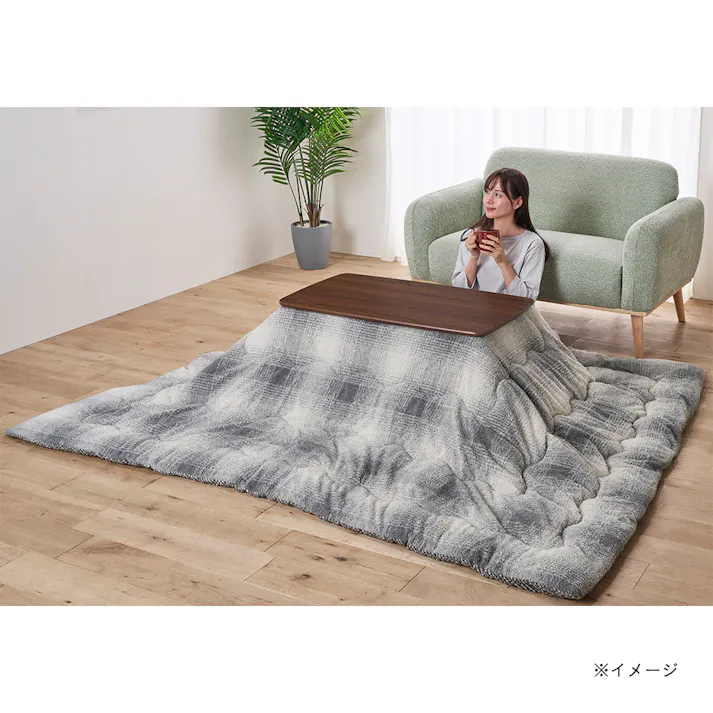 ソファ前こたつ 石英管 幅90cm 奥行50cm 高さ42/62cm ブラウン AYK-S90HT(BR)【別送品】