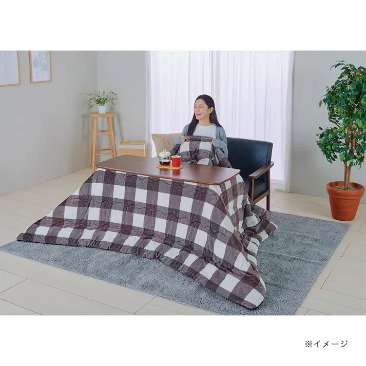 ソファ前こたつ 石英管 幅120cm 奥行50cm 高さ42/62cm ブラウン AYK-S120HT(BR)【別送品】