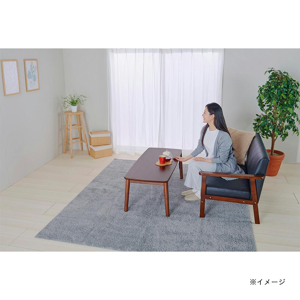 ソファ前こたつ 石英管 幅120cm 奥行50cm 高さ42/62cm ブラウン AYK