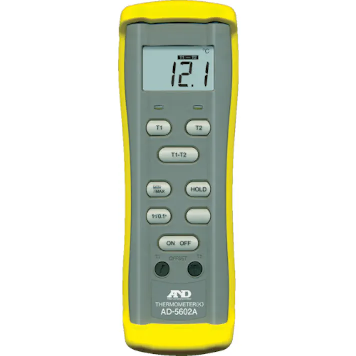 【CAINZ-DASH】エー・アンド・デイ 熱電対温度計(Kタイプ) 測定温度範囲-50~200℃ 温度センサー2チャンネル使用可能 AD5602A【別送品】