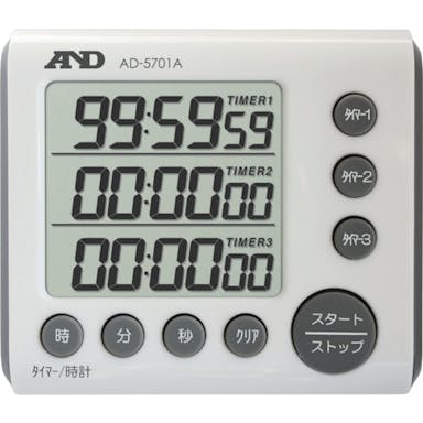 【CAINZ-DASH】エー・アンド・デイ ３チャンネルタイマー　１００時間形 AD5701A【別送品】