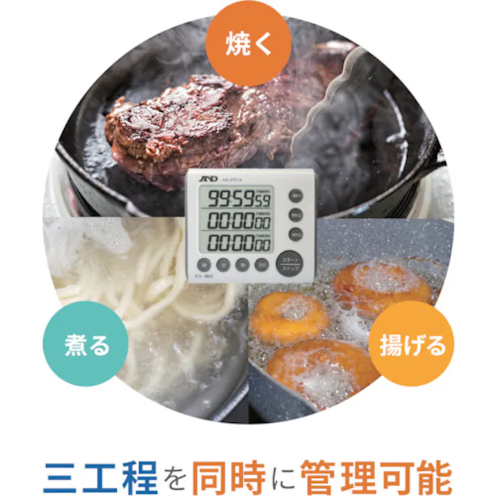 【CAINZ-DASH】エー・アンド・デイ 3チャンネルタイマー 100時間形 AD5701A【別送品】