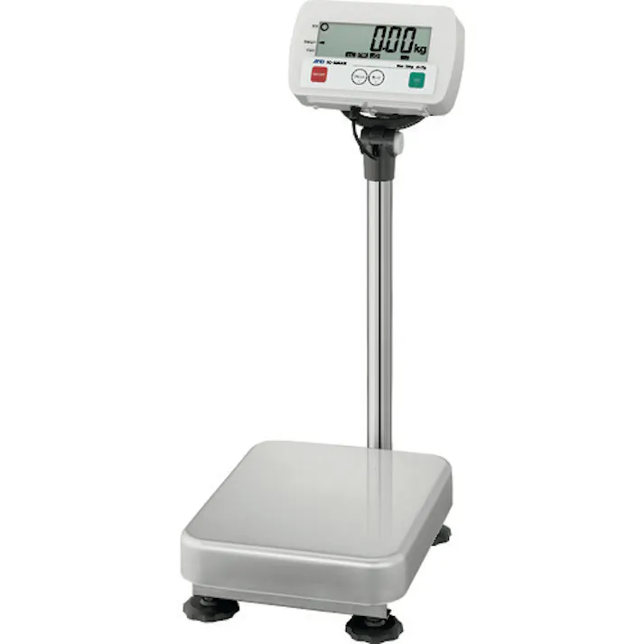 【CAINZ-DASH】エー・アンド・デイ 防塵・防水デジタル台はかり SCシリーズ(一体型・ポール付) ひょう量60kg 最小表示10g 計量皿寸法W300×D380mm SC60KAM【別送品】