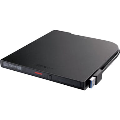 【CAINZ-DASH】バッファロー ＵＳＢ３．２（Ｇｅｎ１）対応　ポータブルＤＶＤドライブ　書込ソフト添付　ブラック【別送品】