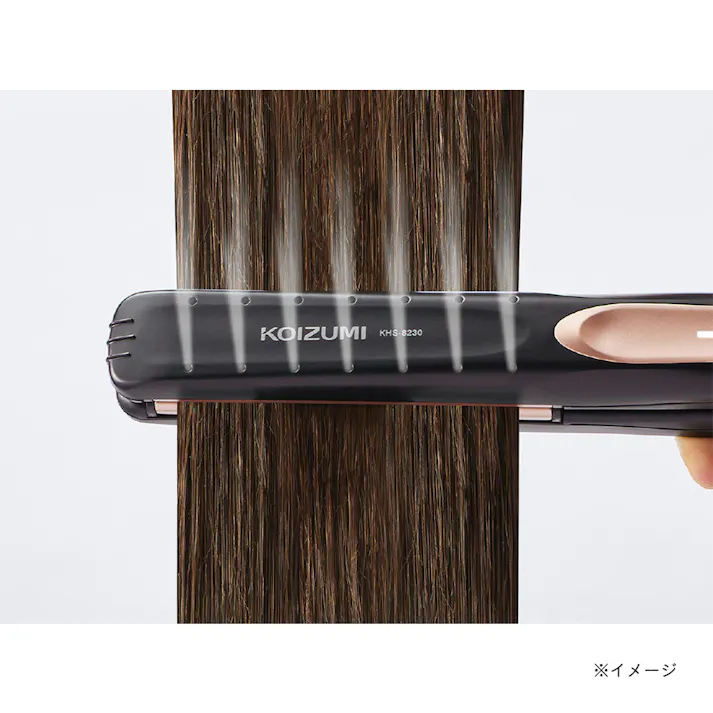 コイズミ マイナスイオンストレートアイロン ブラック KHS-8230K