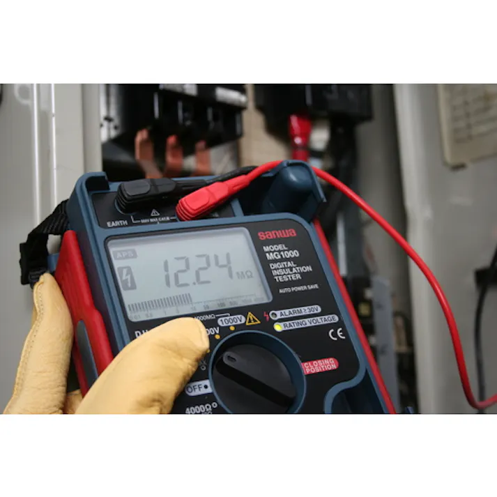 【CAINZ-DASH】三和電気計器 デジタル絶縁抵抗計 1000V/500V/250V MG1000【別送品】