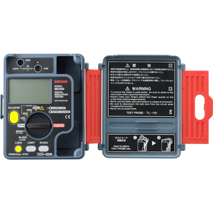 【CAINZ-DASH】三和電気計器 デジタル絶縁抵抗計 1000V/500V/250V MG1000【別送品】