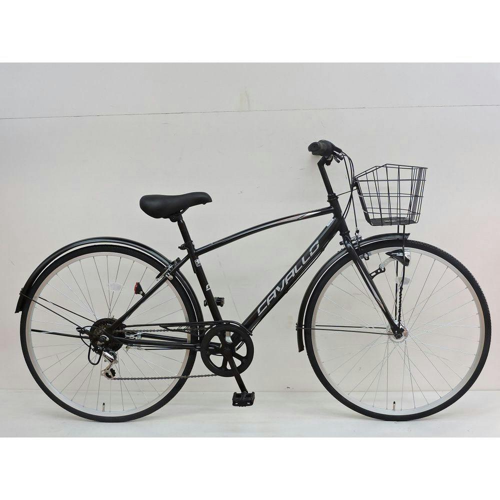 【自転車】《シナネンサイクル》クロスバイク カバロ CAVALLO 27インチ 外装6段2 ブラック(販売終了)