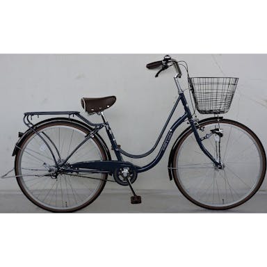 【自転車】《シナネンサイクル》軽快車 UVER＆LULU 26インチ オートライト ブルー(販売終了)