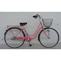【自転車】《シナネンサイクル》軽快車 UVER＆LULU 26インチ オートライト ピンク(販売終了)