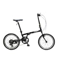 【自転車】《シナネンサイクル》 折り畳み自転車 アルミミニベロ アリト 20インチ 外装7段変速 ブラック