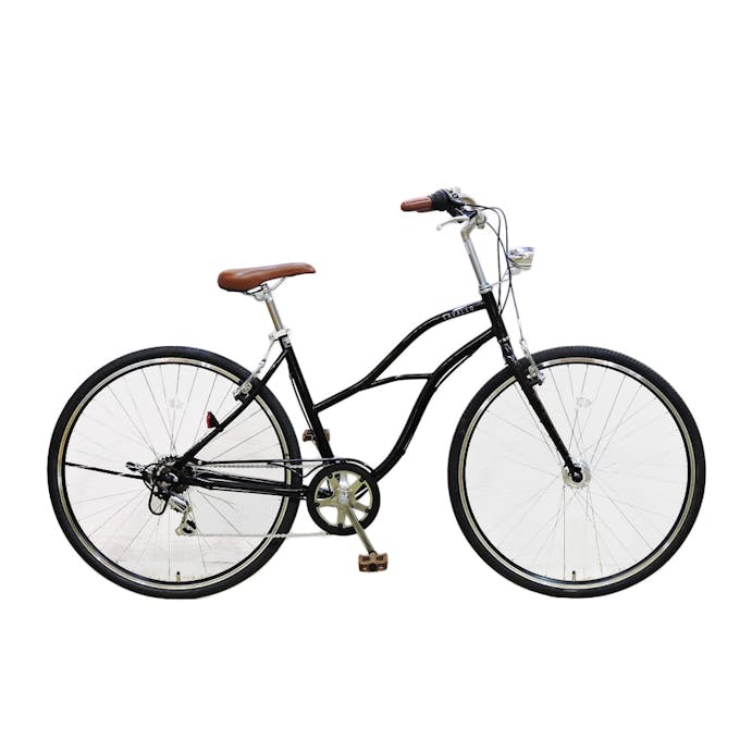 【自転車】《シナネンサイクル》クルーザー カヴァロ 27インチ 外装6段変速 ブラック(販売終了)