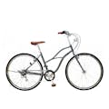 【自転車】《シナネンサイクル》クルーザー カヴァロ 27インチ 外装6段変速 グレー(販売終了)
