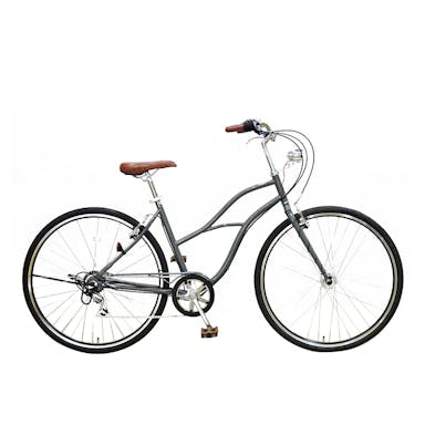 【自転車】《シナネンサイクル》クルーザー カヴァロ 27インチ 外装6段変速 グレー(販売終了)