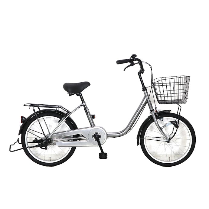 【自転車】《シナネンサイクル》軽快プレストミニ2LED HD 20インチ シルバー