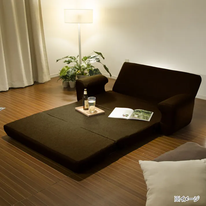 【オンライン限定】リクライニングソファーベット A19-582BR【別送品】