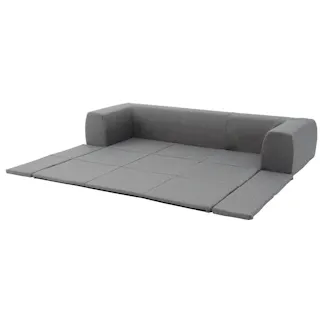 【通常WEB価格24800円】【オンライン限定】洗えるラグ付ソファーA682-606GY【別送品】