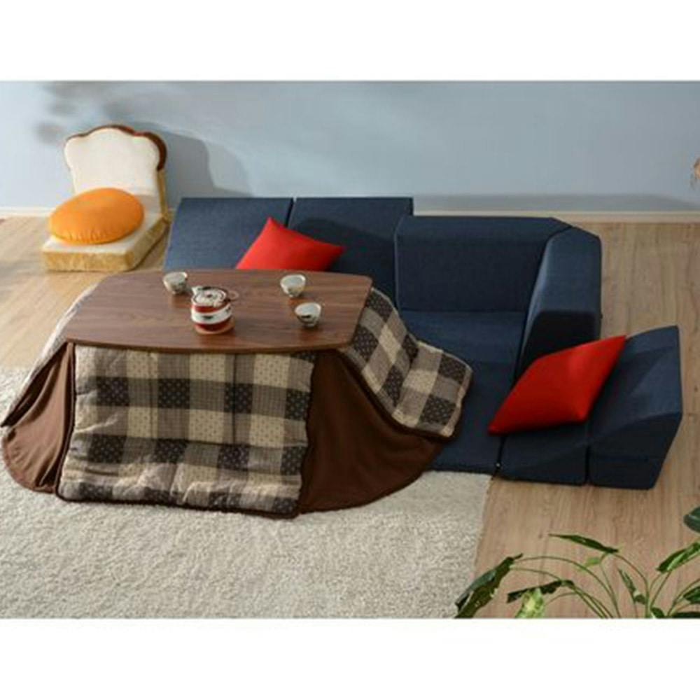 通常WEB価格22800円】コーナーソファ4点セットA821-626BL【別送品