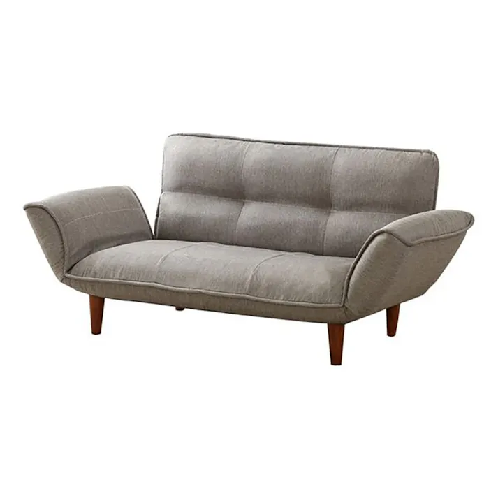 2人掛けカウチソファーファブリック生地 GRY【別送品】