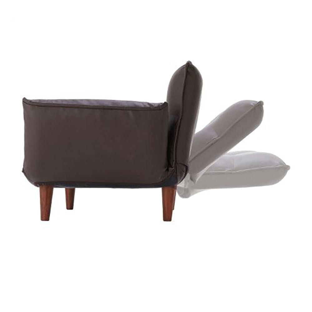 ソファー［BK］ 1人掛けカウチソファーPVC生地 BK【別送品】 | ソファー・オットマン