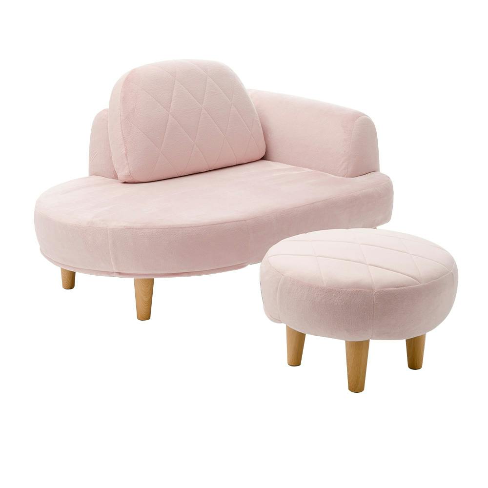 通常WEB価格24800円より10%OFF】オットマン付きカウチソファ