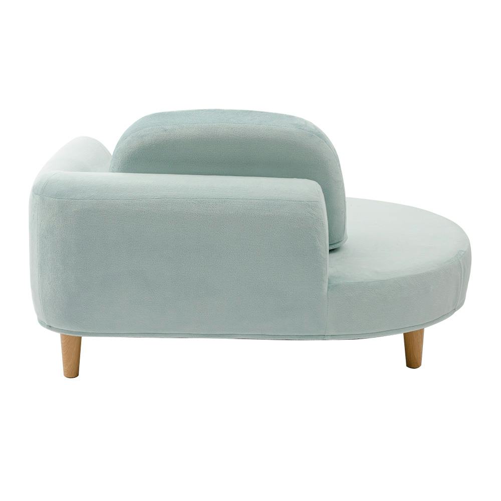 オットマン付きカウチソファ ブルー【別送品】 | ソファー