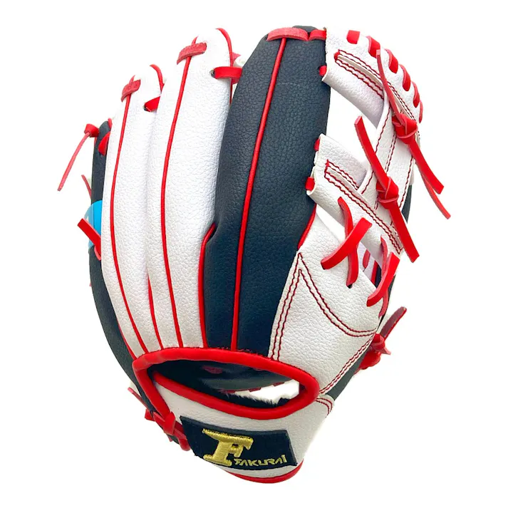 SAKURAI ファルコン 軟式少年用グラブ オールラウンド用 ホワイト×レッド FG-1208