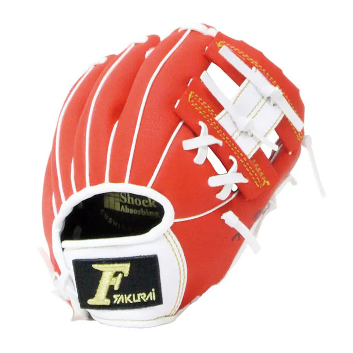 SAKURAI ファルコン 軟式少年用グラブ オールラウンド用 レッド×ホワイト FG-1033
