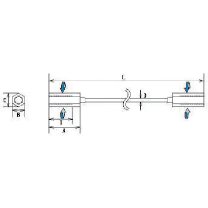 【CAINZ-DASH】水本機械製作所 ステンレス ワイヤーナット(ミリネジ) 捻子径M-8 NW-4040【別送品】