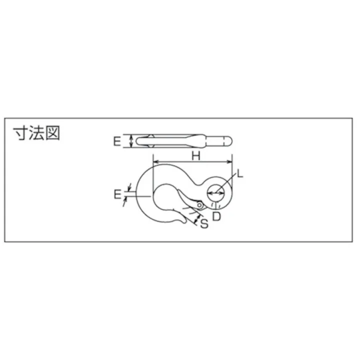 【CAINZ-DASH】水本機械製作所 ステンレス 重量フック (鍛造製) 基本使用荷重0.50t JF-0.5TA【別送品】