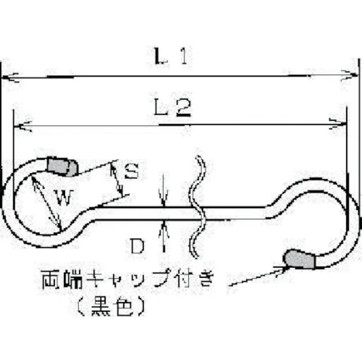 【CAINZ-DASH】水本機械製作所 Sフック ステンレス スーパーロングSカン 4ミリ 全長1100mm A-2114【別送品】