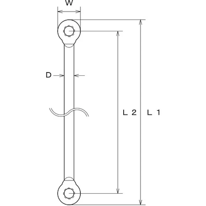 【CAINZ-DASH】水本機械製作所 ステンレス Sフック(ストレートタイプ) 線径6mm 長さ1014mm A-2821【別送品】