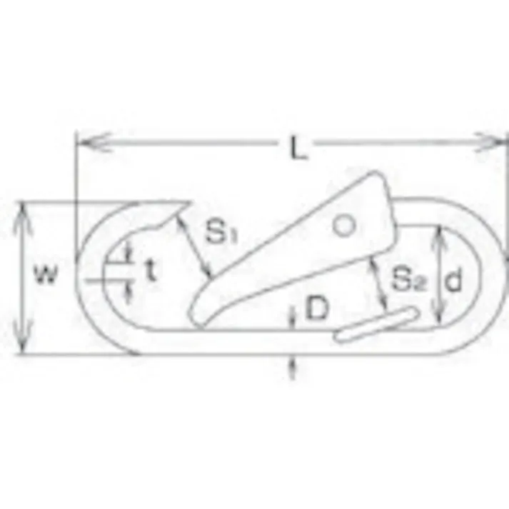 【CAINZ-DASH】水本機械製作所 ステンレス スナップフックC型 長さ82mm B-103【別送品】