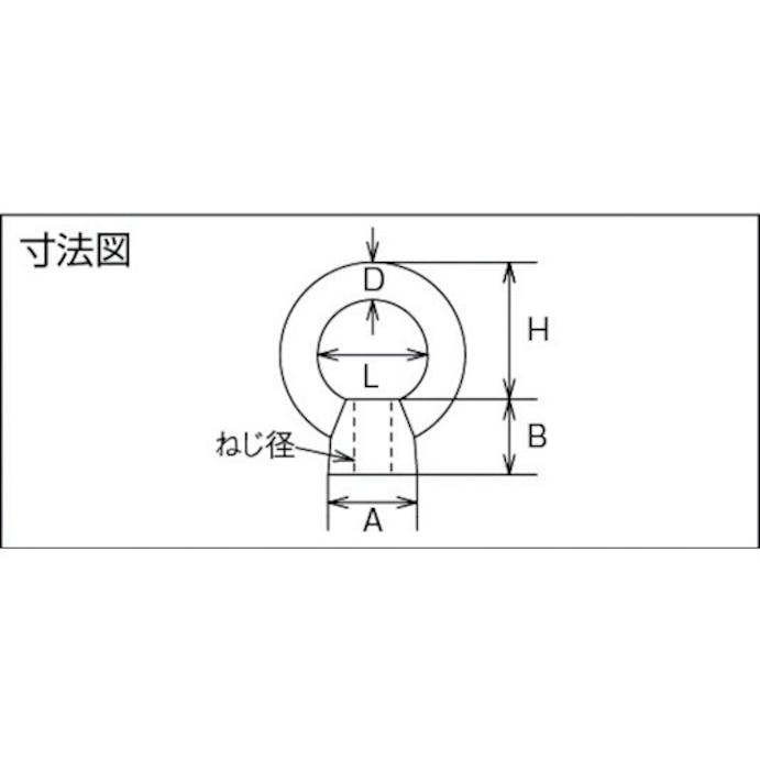 【CAINZ-DASH】水本機械製作所 ステンレス　アイナット　ブネジ　捻子径Ｗ－１／４　長さ１６ｍｍ B-347【別送品】