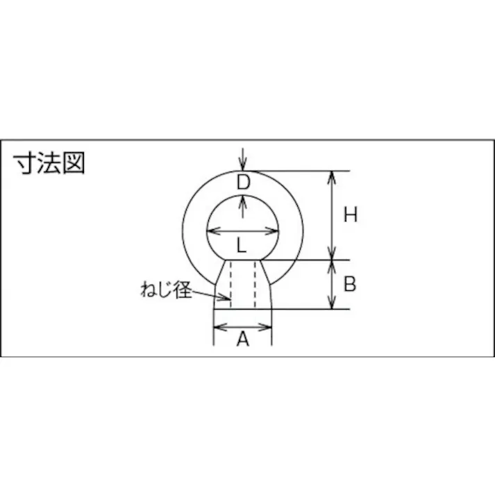 【CAINZ-DASH】水本機械製作所 ステンレス アイナット ブネジ 捻子径W-5/8 長さ34mm B-351【別送品】