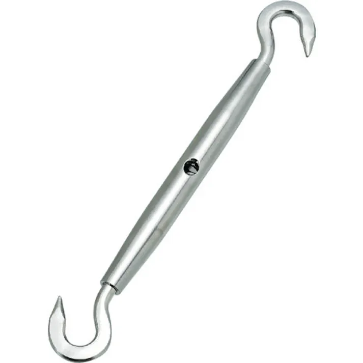 【CAINZ-DASH】水本機械製作所 ステンレス パイプターンバックルフック(フック&フック) 捻子径1分5厘 使用荷重0.49kN B-395【別送品】