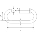 【CAINZ-DASH】水本機械製作所 黄銅リングキャッチ　線径５ｍｍ　長さ４１ｍｍ B-464【別送品】